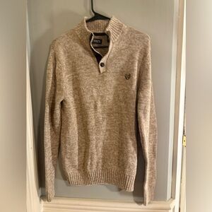 Chaps Brown V-Neck Sweater Cozy Knit